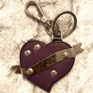 Prada Heart Keychain - dark purple